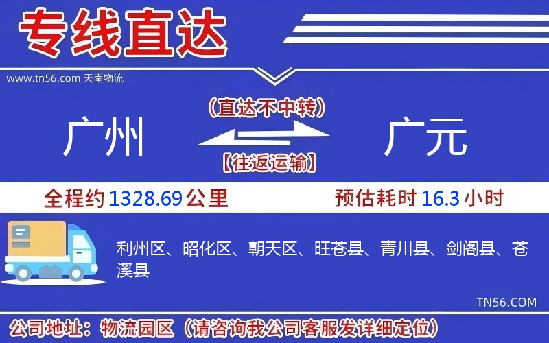 昭通到广元物流公司