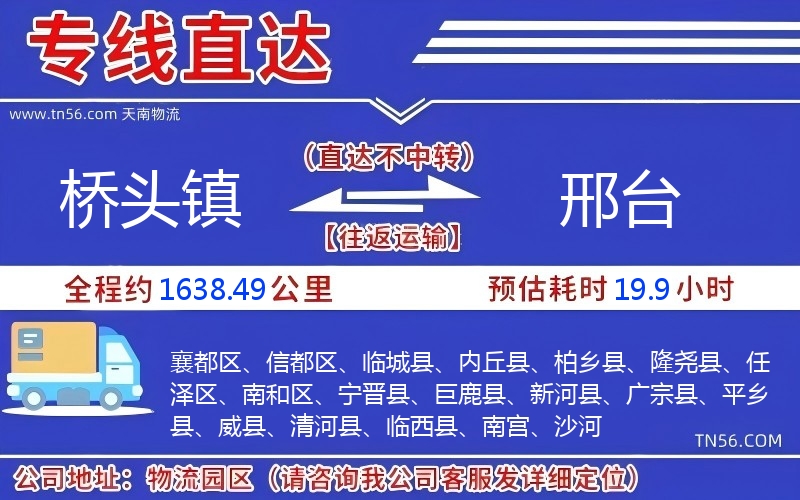 桥头镇到晋城物流公司 桥头镇到晋城物流公司