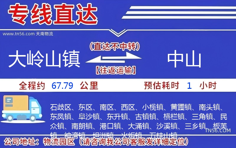 大岭山镇到榆林物流公司 大岭山镇到榆林物流公司