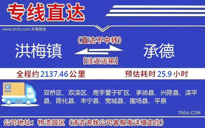 洪梅镇到运城物流公司 洪梅镇到运城物流公司