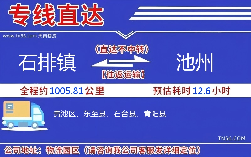 石排镇到广元物流公司 石排镇到广元物流公司