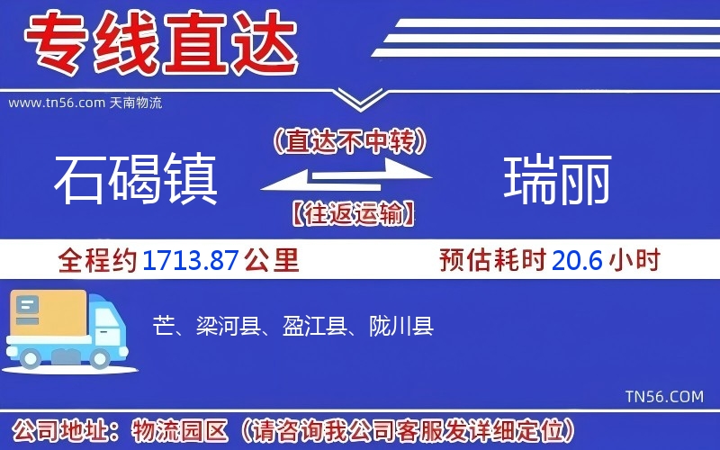 石碣镇到瑞丽物流公司
