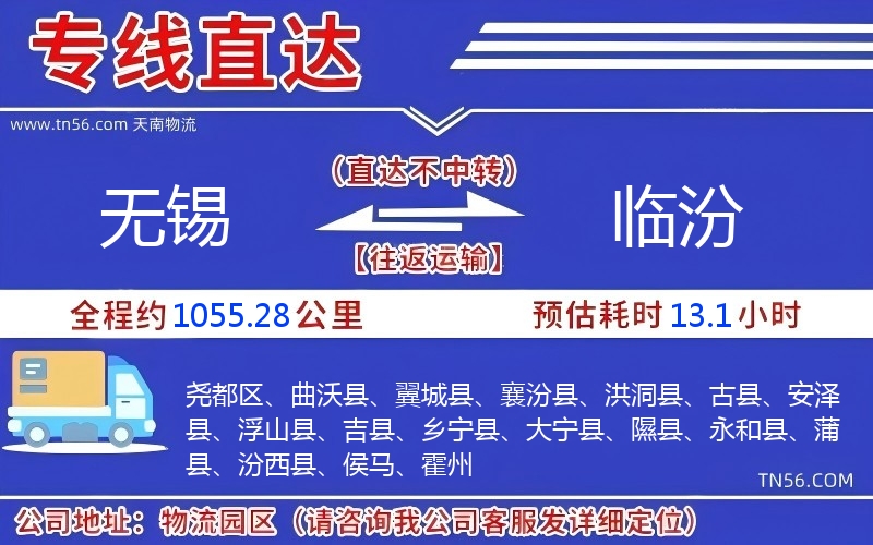 三门峡到临汾物流公司
