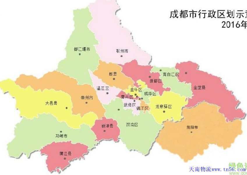 1-1F310151432P6 汉中到成都市物流地图