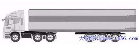 22094R058-15 二拖三13米厢式货车核载图